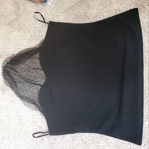 Black sweetheart neckline top